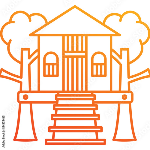 treehouse icon element for design
