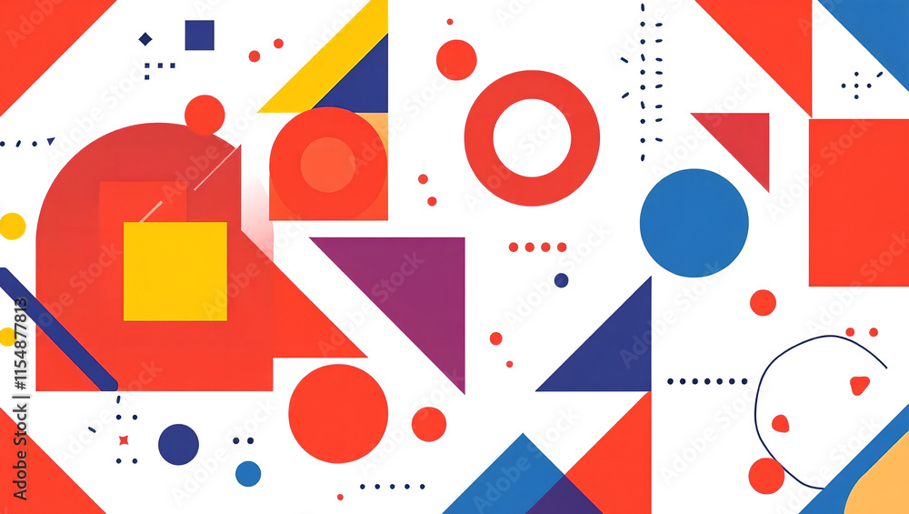 Obraz premium Geometric Abstract circles and squares
