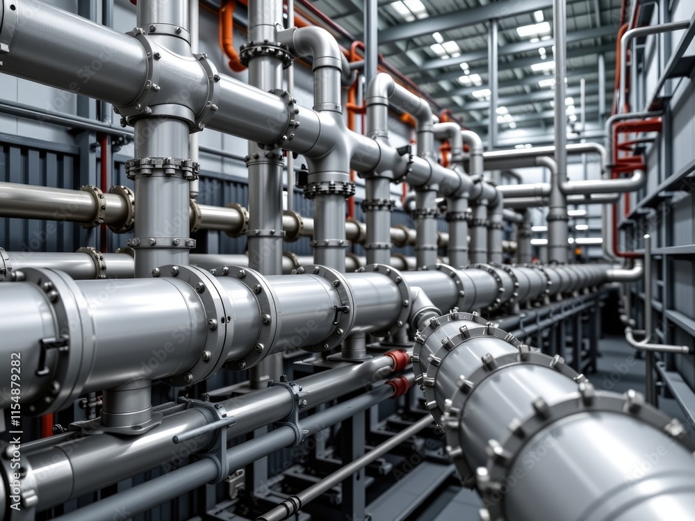 Industrial Piping System Metal Tubes Factory Engineering Technology Manufacturing Infrastructure Industrial Piping System Metal Tubes Factory Engineering Technology Manufacturing Infrastructure