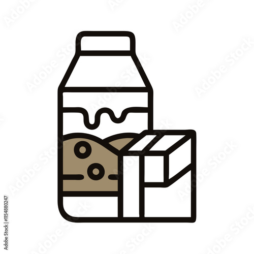 chocolate milk icon design