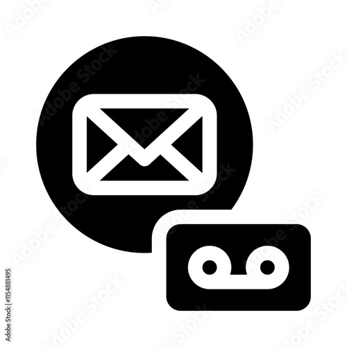 voice mail glyph icon