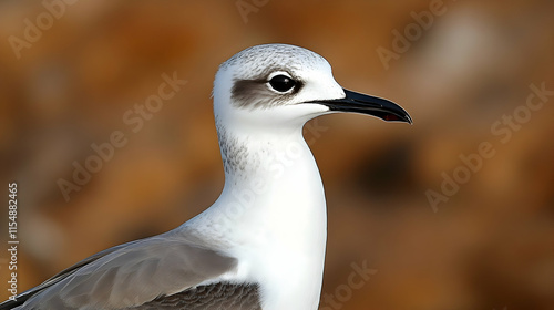 Elegant seagull portrait coastal region wildlife photography natural setting close-up beauty photo