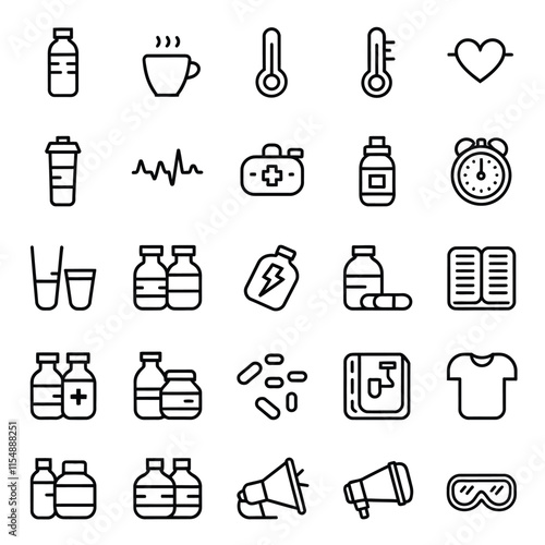 Medical icon set vector
