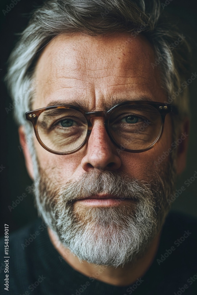 Obraz premium Man with glasses and beard