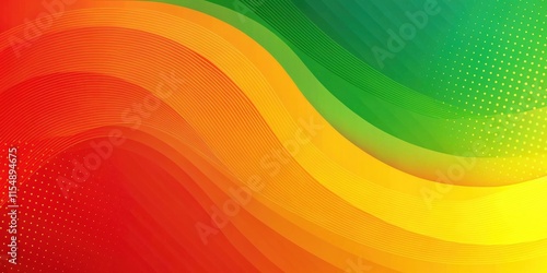 Abstract Vibrant Wave Background with Gradient Color Scheme and Linear Patterns photo