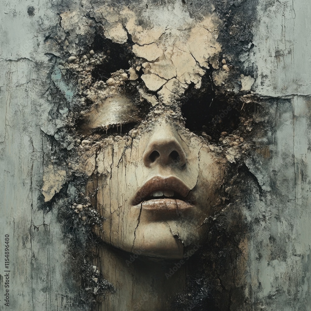Cracked Wall Portrait Cracked Wall Portrait
