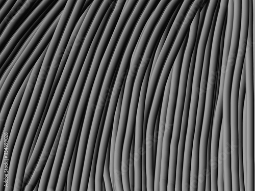 Black 3D pattern wallpaper. High quality seamless realistic background texture.