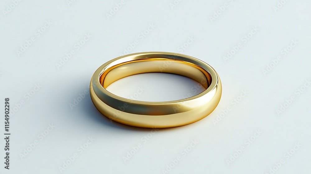 Wedding rings on a white background rendering Wedding rings on a white background rendering