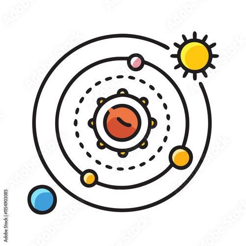 solar system icon design