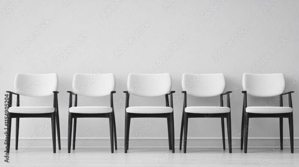 Row of White Chairs Row of White Chairs