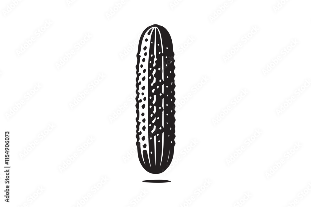 simple black an white cucumber vector silhouette isolated on a white background simple black an white cucumber vector silhouette isolated on a white background