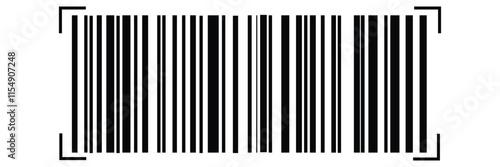 Bar code. Barcode illustration. Editable color. isolated on white background. vector illustration.