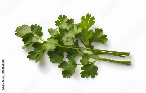 Green vegetables on white background perfect for culinary, herbal.