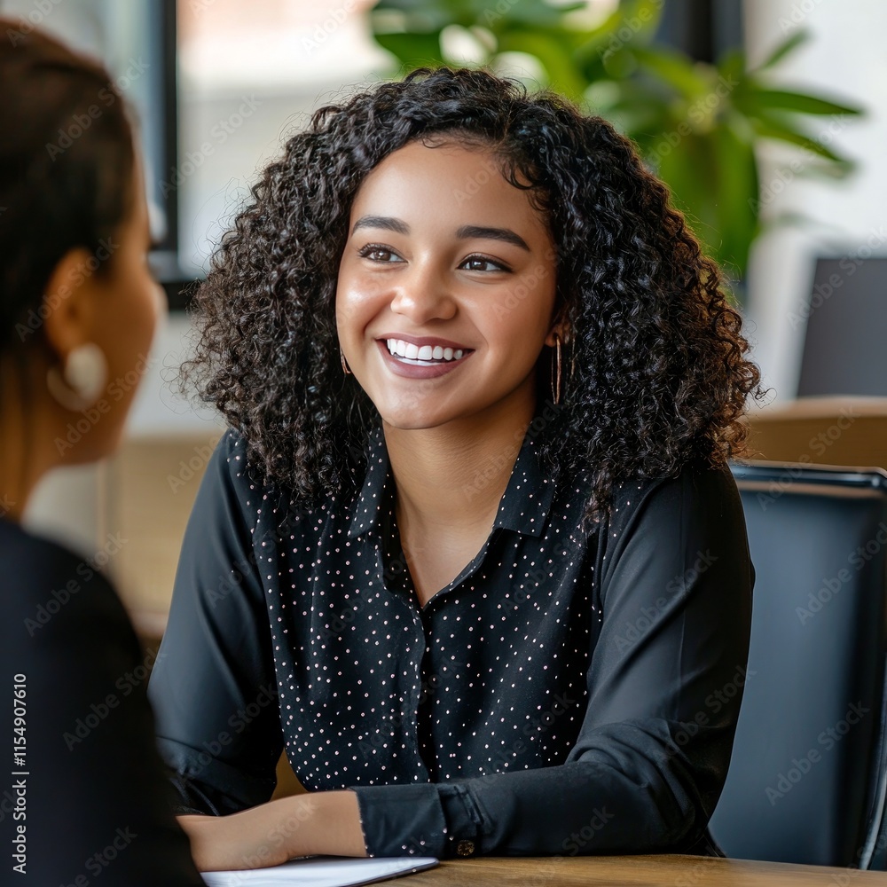 An HR specialist interviewing a candidate. An HR specialist interviewing a candidate.