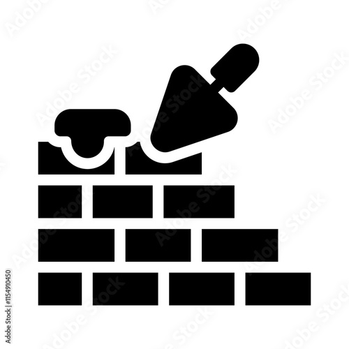 brick wall glyph icon