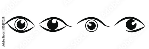 Eye icon. Eye icon logo design template isolated illustration.