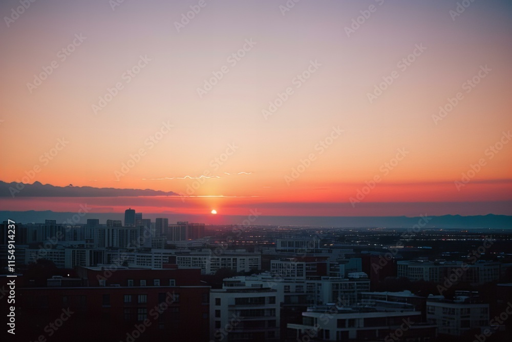 Fototapeta premium Sky with vibrant sunset colors