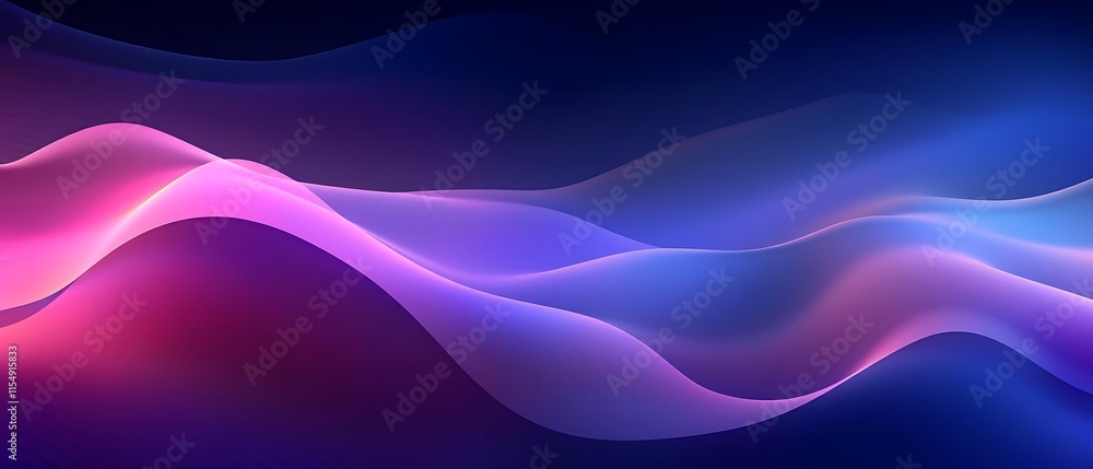 Abstract glowing waves in pink and blue. Abstract glowing waves in pink and blue.