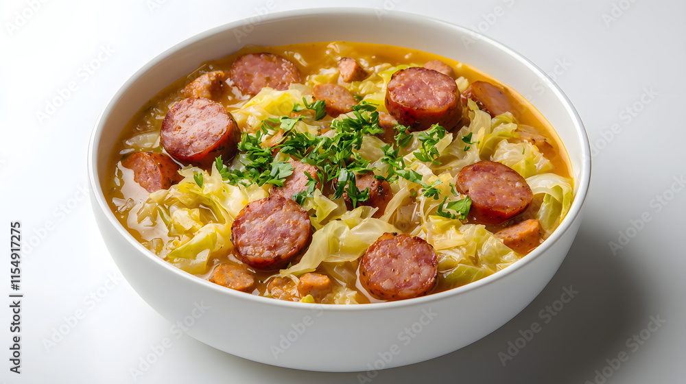 Hearty Kapustnica Soup with Cabbage and Smoked Sausage Hearty Kapustnica Soup with Cabbage and Smoked Sausage