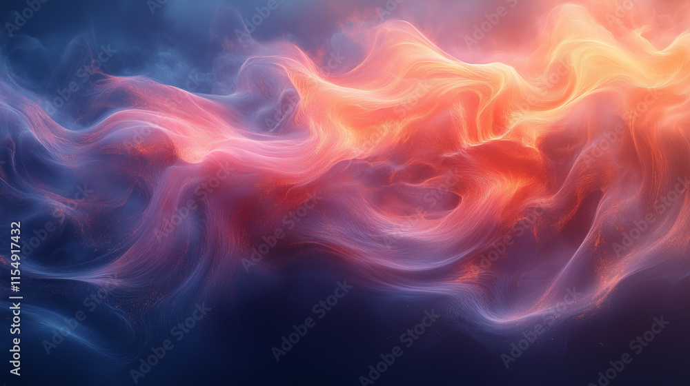 Obraz premium Dreamy Abstract Flow of Warm and Cool Colors in Motion