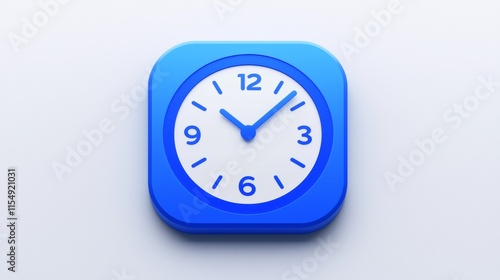 Wallpaper Mural Clock shows time with a simple design in blue and white on a light background indicating hours and minutes in a digital aesthetic Torontodigital.ca