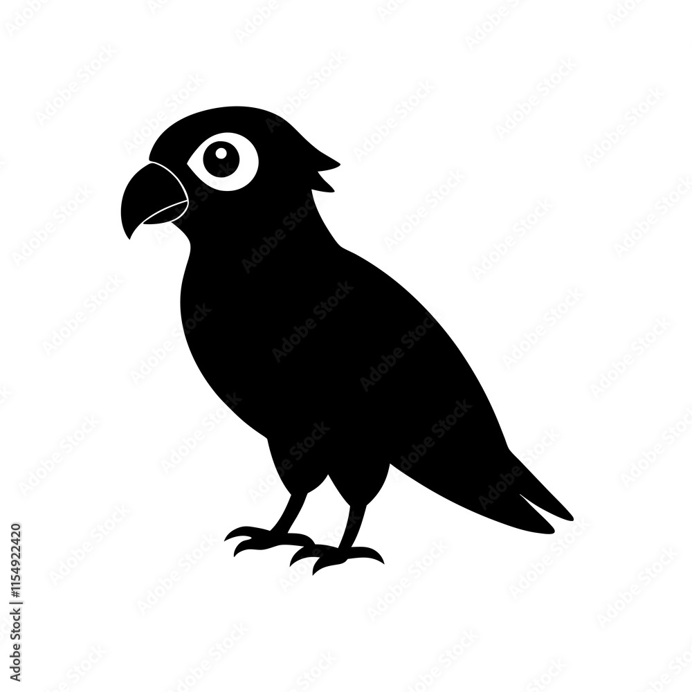 Obraz premium Falcon cartoon vector silhouette