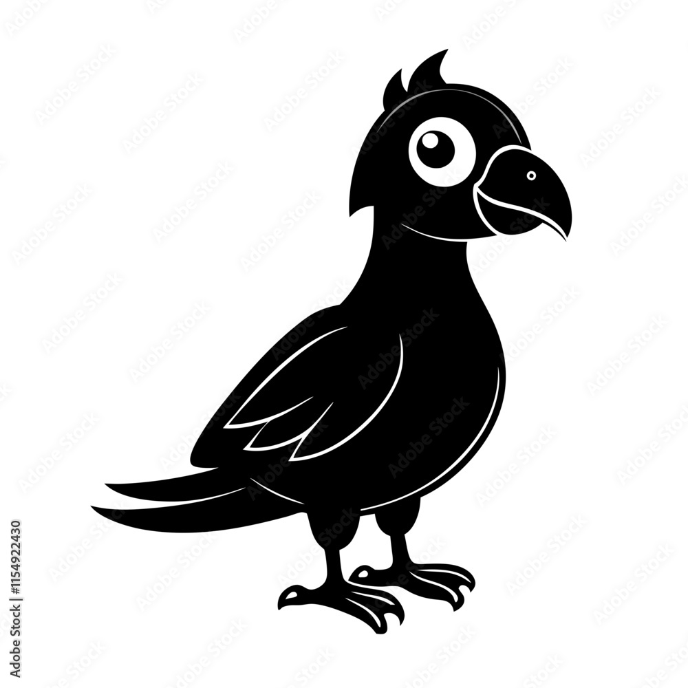 Fototapeta premium Falcon cartoon vector silhouette