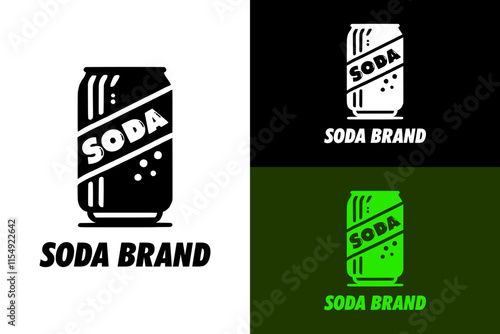 soda can, soft drink, cold drink, carb, bubbles, lines, typography, tin can, smoothies bar, juice bar, bartender, soda logo, beverages company, vectors, illustration, abstract logo