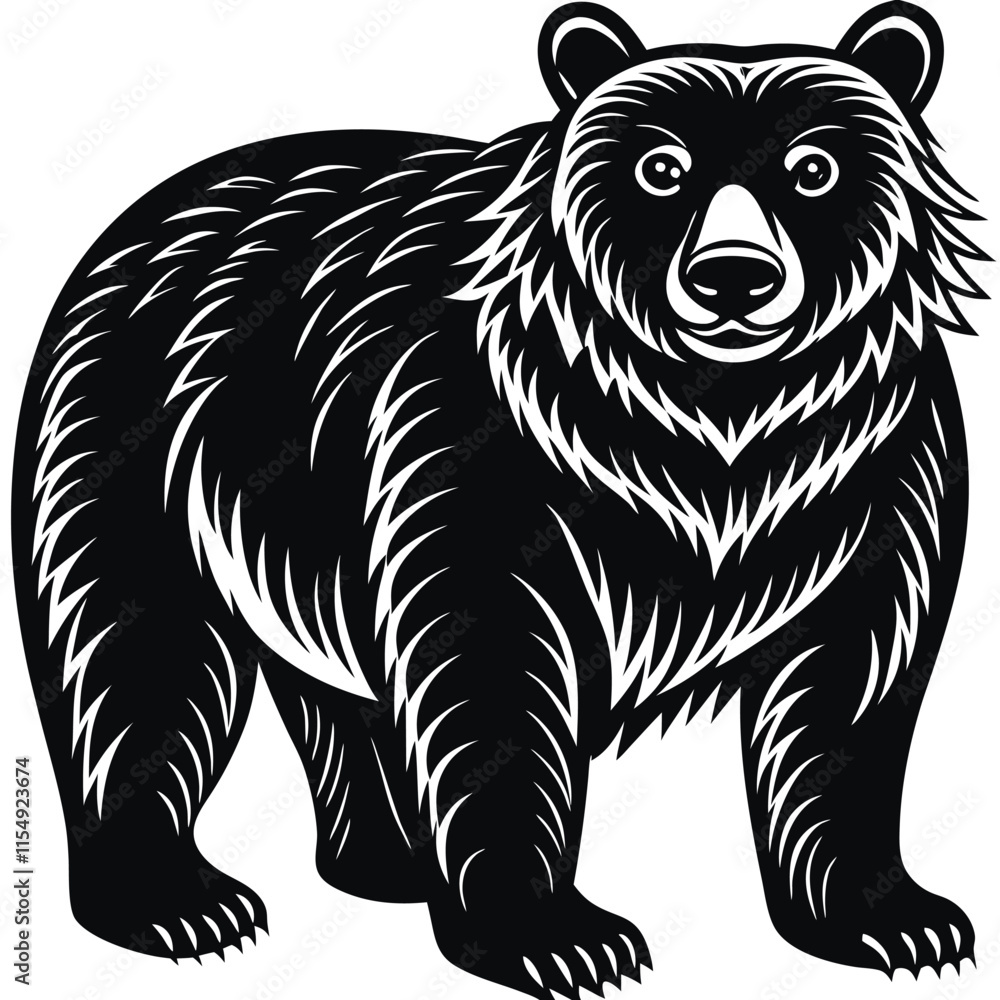 Fototapeta premium cute vector illustration of bear cartoon style 