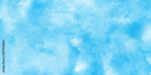 Brush-painted blurred and grainy paint aquarelle Abstract light sky blue grunge texture with grunge and grainy watercolor or paper texture grunge and cloudy watercolor stains and scratches.