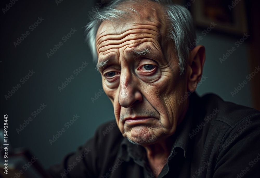 Old male with disappointed expression Old male with disappointed expression