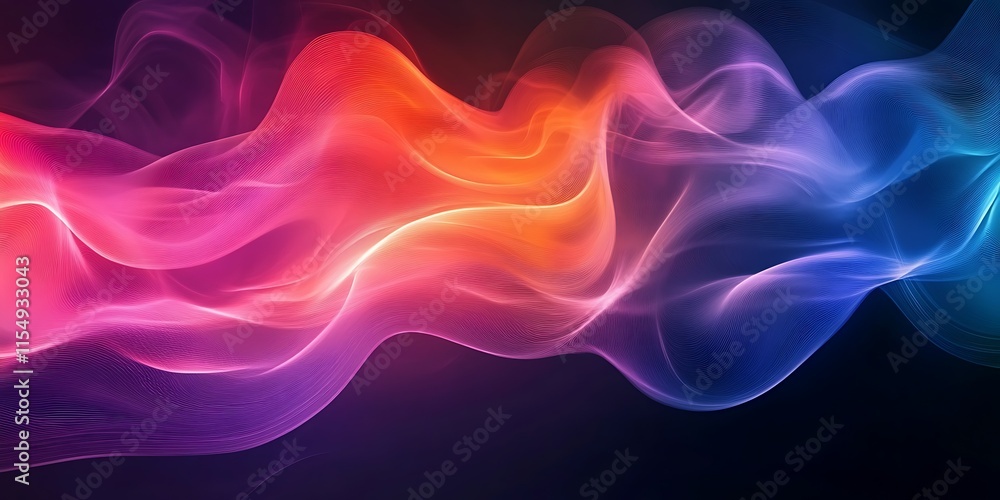 Obraz premium Abstract colorful smoke wave background.