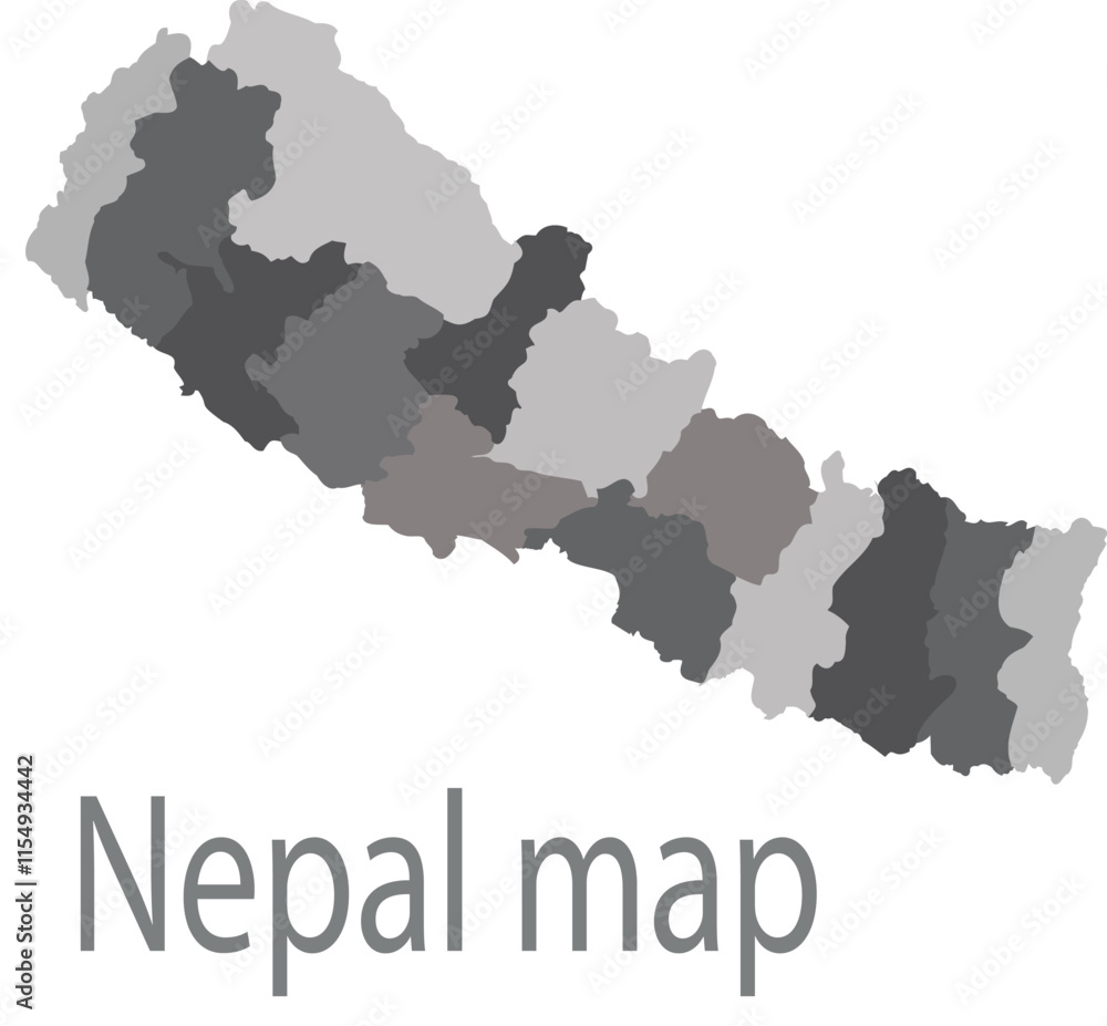 Obraz premium grey scale vector japan map 