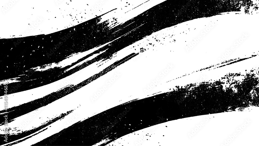 Fototapeta premium Grunge black and white urban vector texture. design brush strokes. Overlay texture. Faded black-white dyed paper texture. Sketch grunge design. Use for poster, cover, banner, mock-up, stickers layout.