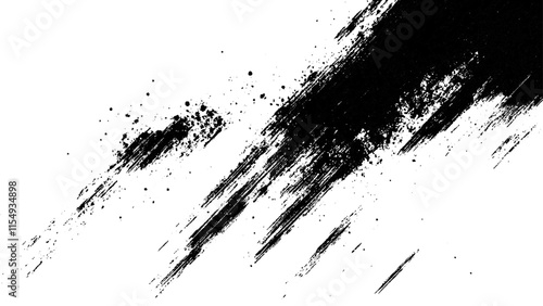 Grunge black and white urban vector texture. design brush strokes. Overlay texture. Faded black-white dyed paper texture. Sketch grunge design. Use for poster, cover, banner, mock-up, stickers layout.