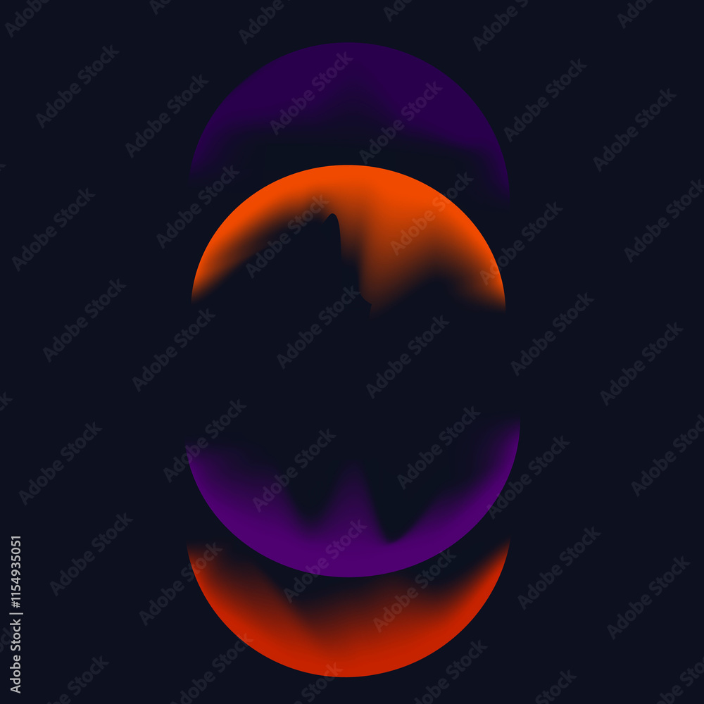 Fototapeta premium abstract circle background blue teal pink color gradiant illustration. 