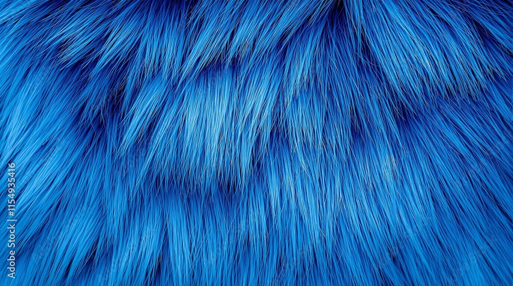 Obraz premium A vibrant close-up of glossy blue hair, showcasing its rich texture and dynamic movement