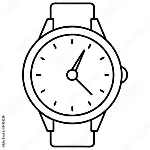 Minimalist Line Art Watch Design Sleek Dial & Clean Straps