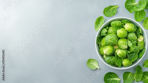 Wallpaper Mural Fresh green brussels sprouts in a bowl, healthy and delicious culinary choice Torontodigital.ca