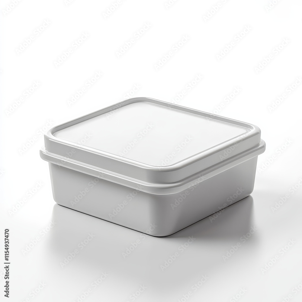 square plastic container with lid, ideal for storage and organization. This versatile box is perfect for food, crafts, or small items, showcasing clean, minimalist design