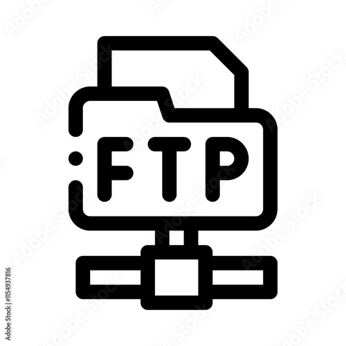 FTP client line icon