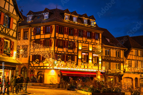 Tableau sur toile Weihnachten in Obernai im Elsass