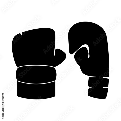 boxing gloves icon, simple flat style, illustration, logo sign symbol pictogram template, for ui or ux isolated on white for mobile app, editable