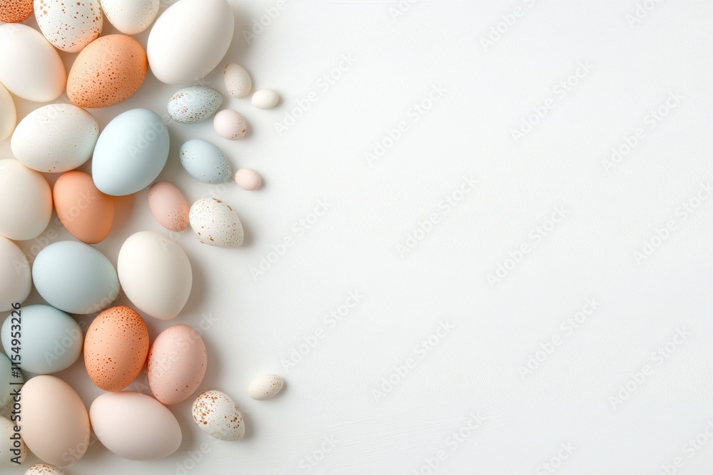A Delightful Array of Colorful Easter Eggs Beautifully Displayed on a Clean White Background, Perfectly Embodying the Spirit of the Season and Bringing Joy to the Festivities of Easter A Delightful Array of Colorful Easter Eggs Beautifully Displayed on a Clean White Background, Perfectly Embodying the Spirit of the Season and Bringing Joy to the Festivities of Easter