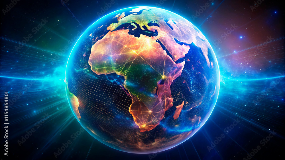 Fototapeta premium earth and sun