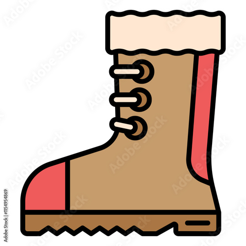 Illustration of Boots Filled Icon Design