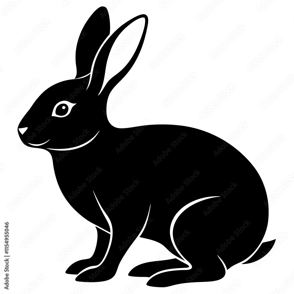 rabbit  Vector silhouette