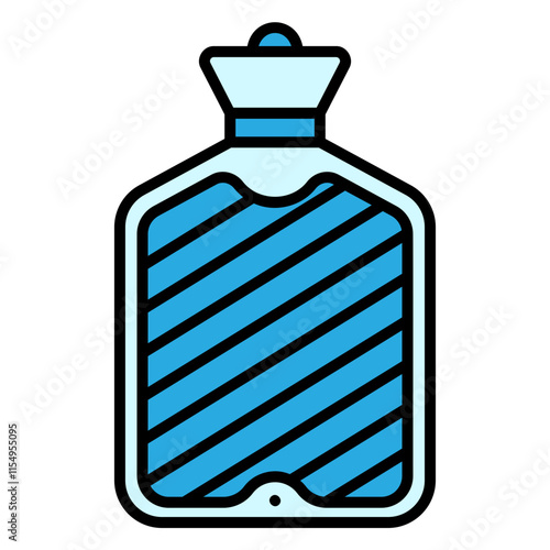 Illustration of Hot Water Bottle Filled Icon Design