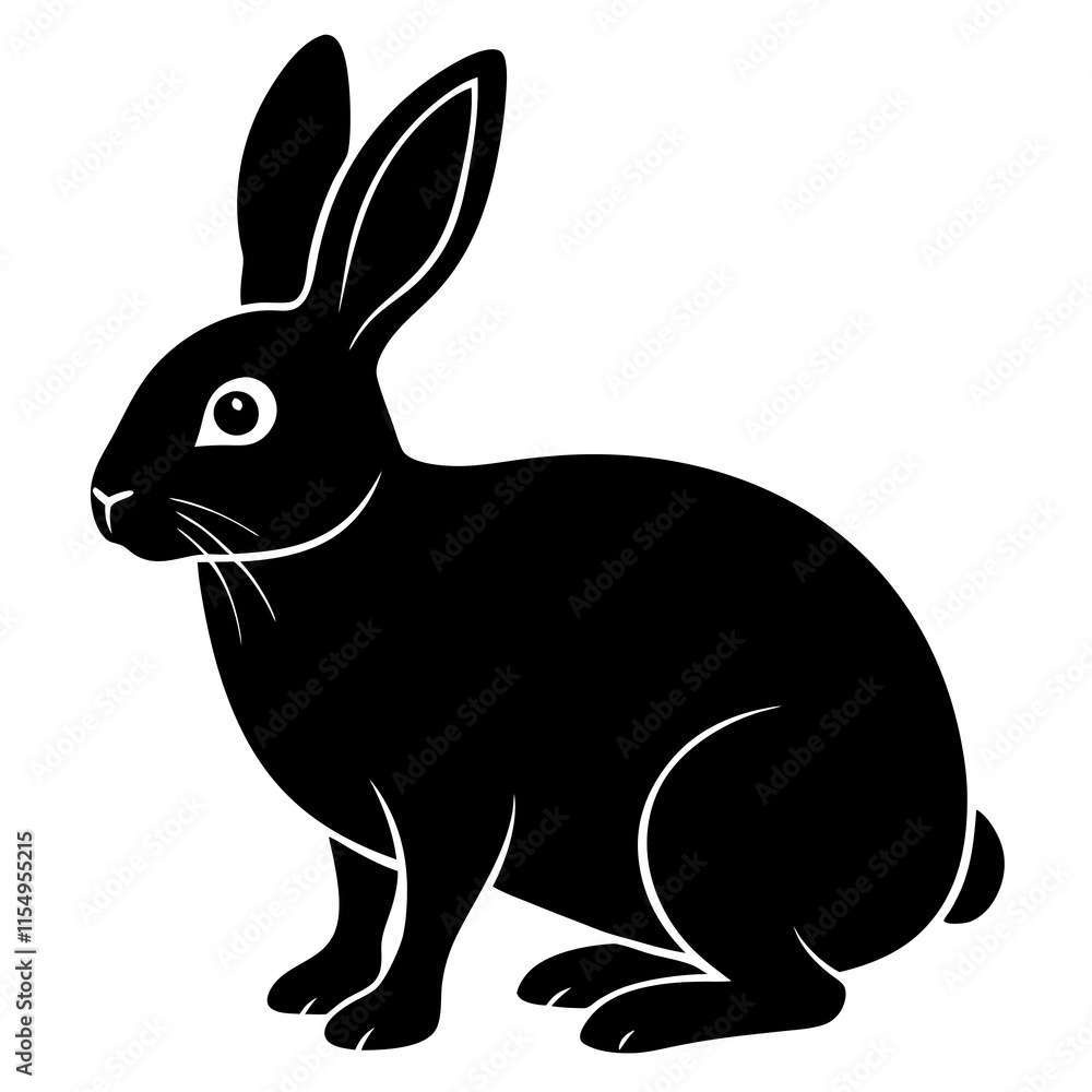 Obraz premium rabbit Vector silhouette