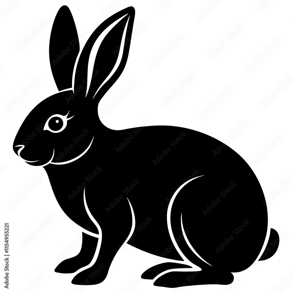Fototapeta premium rabbit Vector silhouette